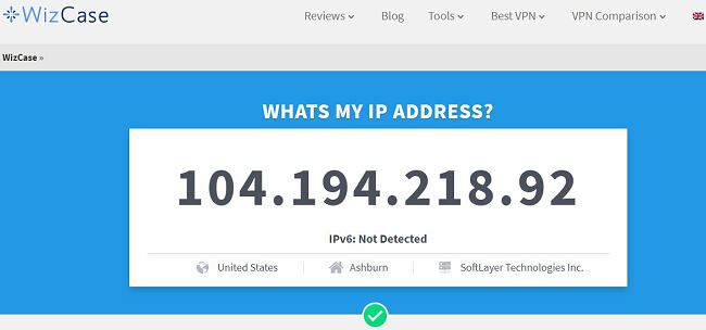 Test your US IP address