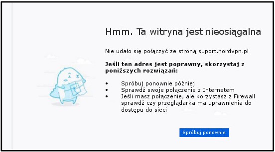 Połączenie VPN zostało przerwane