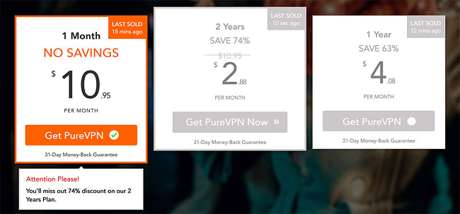 PureVPN preferred subscription option
