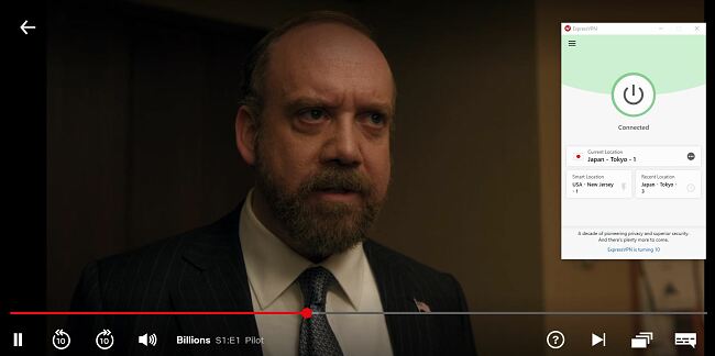 Watching Billions with ExpressVPN