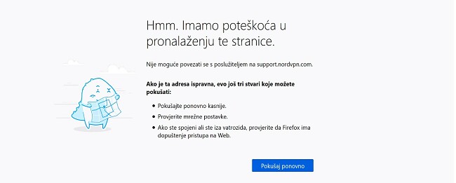 Prekinuta VPN veza