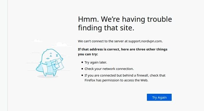 Připojení VPN bylo přerušeno