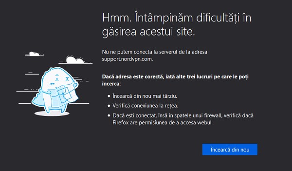 Conexiune VPN abandonată