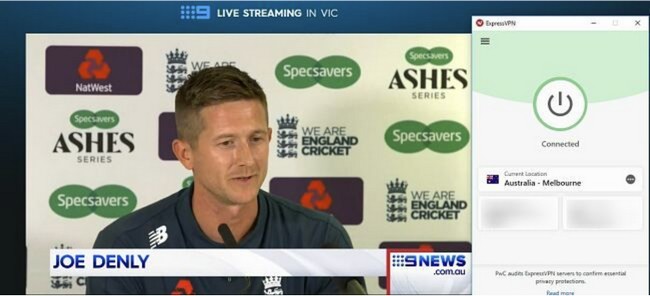 Live stream The Ashes with ExpressVPN