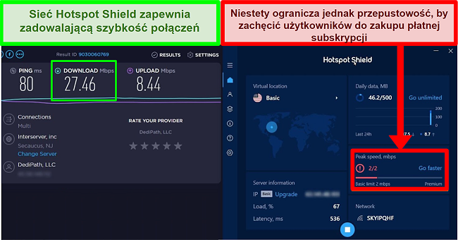 Hotspot Shield ogranicza szybkość motywowania użytkowników do subskrypcji