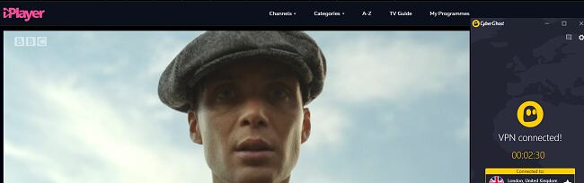 Peaky Blinder iPlayer CyberGhost