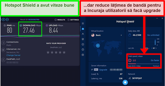 HotspotShield limitează viteza pentru a motiva utilizatorii să subscrie