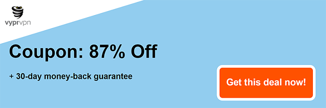 VyprVPN 87% off coupon