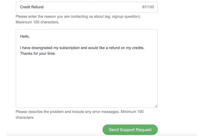 How to cancel and refund ProtonVPN ticket screenshot