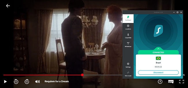 Testing Surfshark with Netflix Brazil