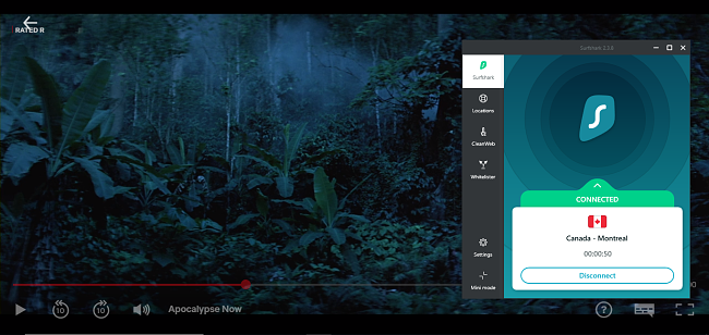 Testing Surfshark with Netflix canada