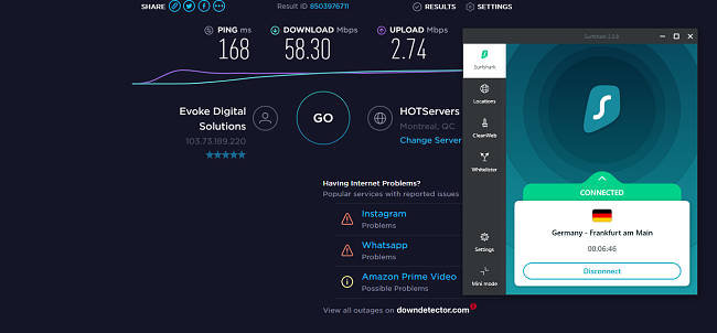 Surfshark germany speed test