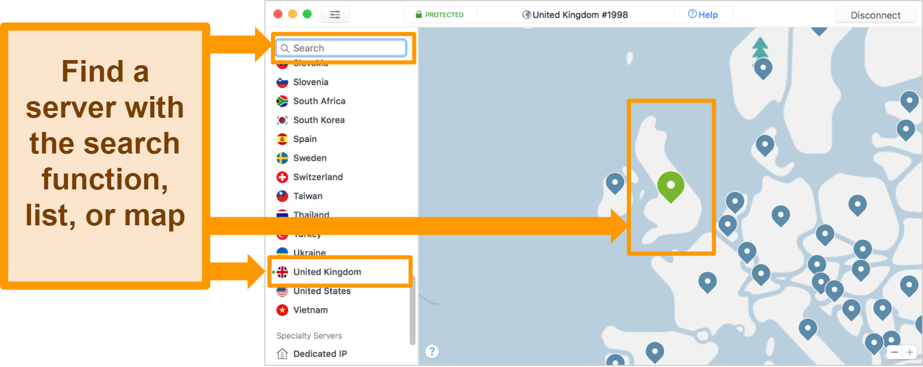 download nordvpn server list