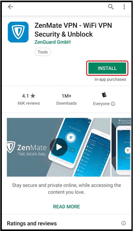 ZenMate VPN for Android