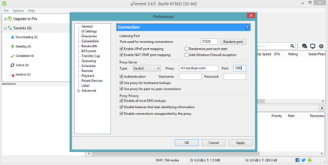 NordVPN으로 uTorrent 설정