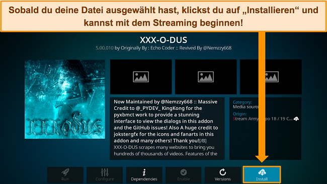 Screenshot des heruntergeladenen Repositorys mit hervorgehobenen enthaltenen Dateien.