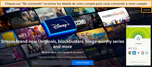 Guide sur la manière de regarder Disney Plus avec un VPN dans le navigateur. Connectez-vous à Disney Plus avec ExpressVPN