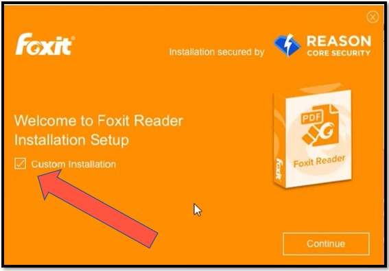 Foxit Custom installation