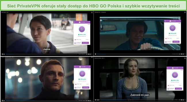 PrivateVPN odblokowuje HBO GO Poland i streamuje twórców, Once Upon a Time in Hollywood, Blinded by the Lights i Westworld.