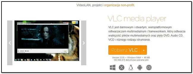 Oficjalna strona pobierania VLC