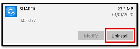 How to Uninstall SHAREit