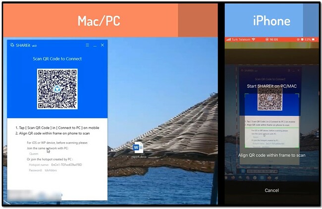 Shareit iphone - Scan QR code