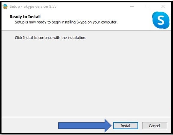 Skype installatiewizard