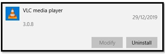 VLC Media Player Windows kaldırmak