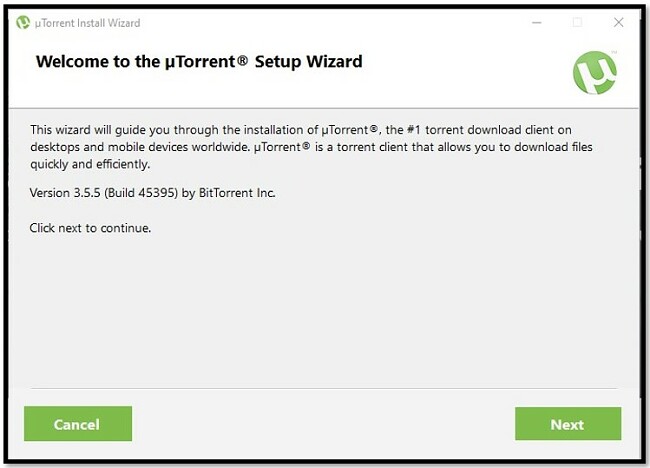 uTorrent Setup Wizard