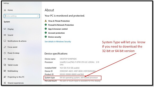 winRAR System Type