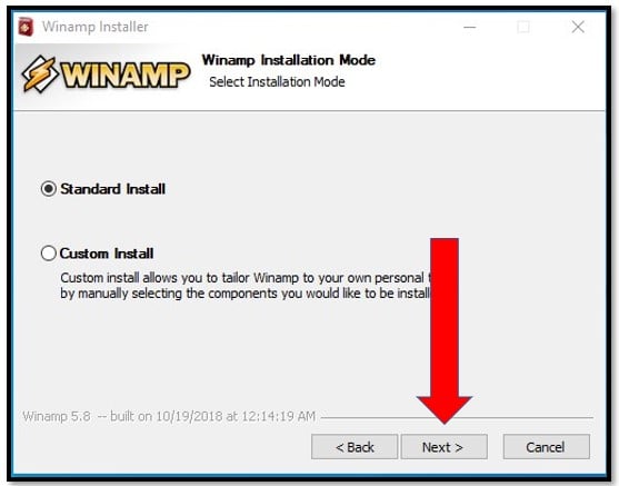 Winamp Installation Mode