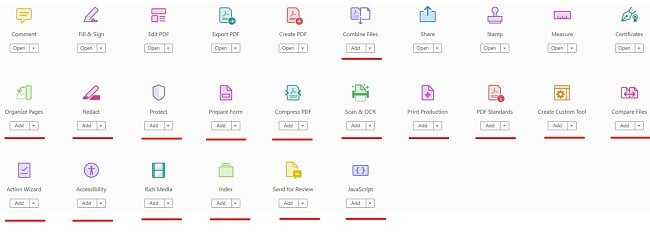 Инструменты Adobe Acrobat Pro