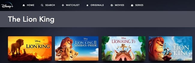 All Lion King content is available on Disney+.