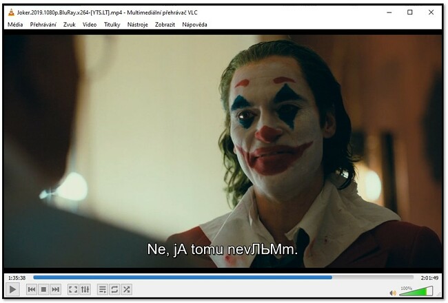 Zobrazení titulků v přehrávači VLC Media Player