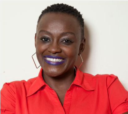 Portrait of Charity Wanjiku smiling at the camera.