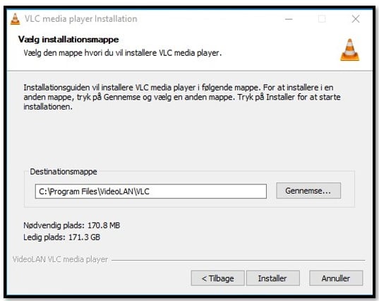 VLC-installation placering
