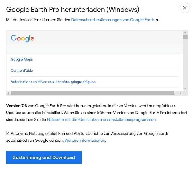 Laden Sie Google Earth Pro für Desktop herunter