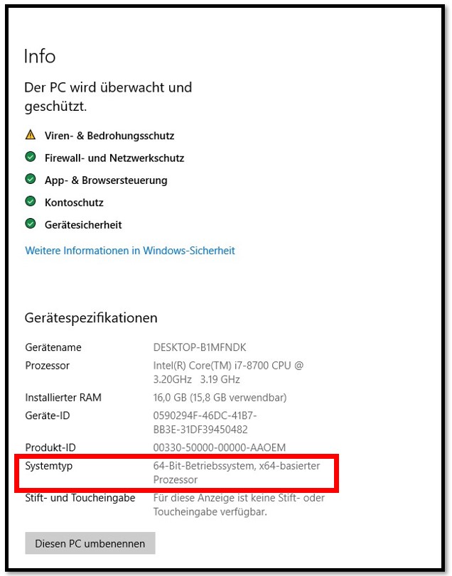 WinRAR-Systemeinstellungen