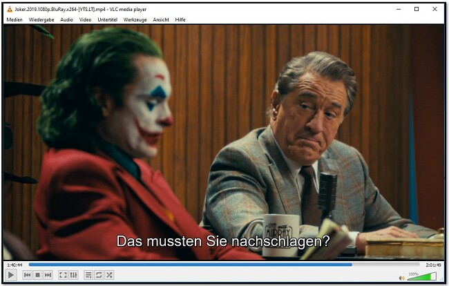 Anzeigen von Untertiteln auf dem VLC Media Player