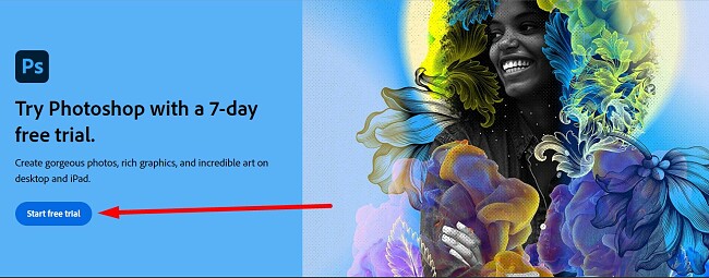 Scarica la versione di prova gratuita di Photoshop