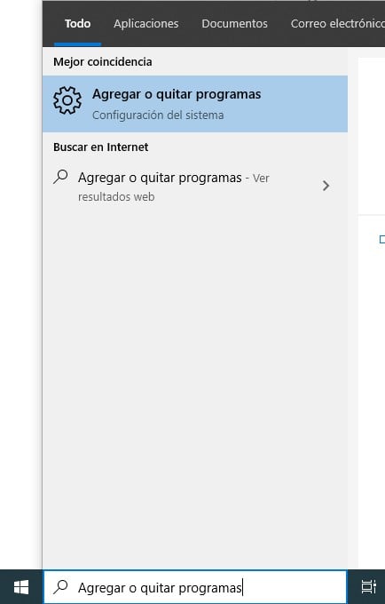 Agregar / quitar programas de Windows