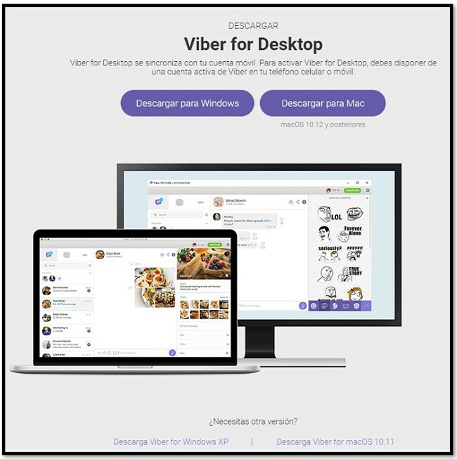 Descargar Viber para escritorio