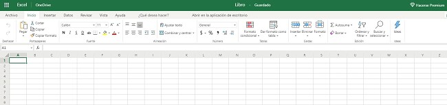Excel gratuito basado en navegador