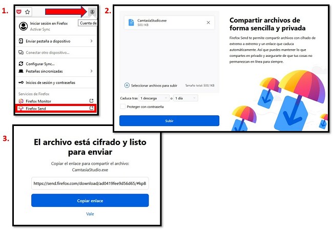 Cómo usar Firefox Send