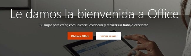 Página de inicio de Microsoft Office