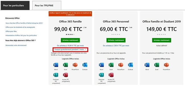 Obtenez PowerPoint gratuitement