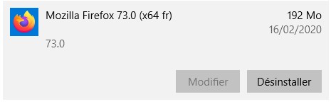 Désinstaller Mozilla Firefox