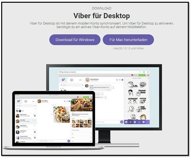 Laden Sie Viber für den Desktop herunter