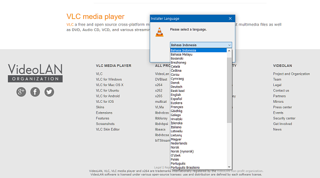 Opsi Bahasa VLC