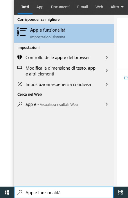 Aggiungi / Rimuovi programmi da Windows